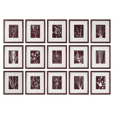 Abstract Marsala Floral Prints, S/15