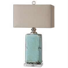 Adalbern Blue Crackle Lamp