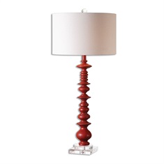Adena Aged Red Table Lamp