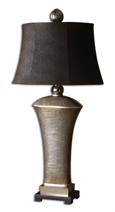 Afton Antique Silver Table Lamp