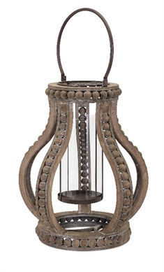 Akiko Large Wooden Lantern