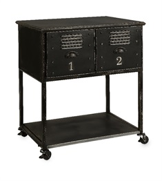 Alastor Rolling Cart Table - 2 Drawer