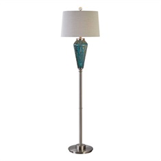 Almanzora Blue Glass Floor Lamp