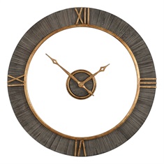 Alphonzo Charcoal Stained Wall Clock