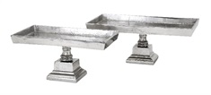 Alston Rectangle Pedestal Trays - Set of 2