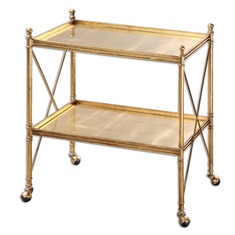Amaranto Gold Serving Cart