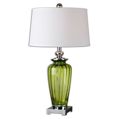 Amedeo Green Glass Table Lamp
