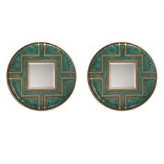 Amina Round Mirrors, S/2