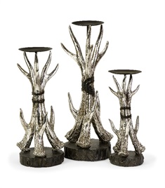 Antler Candleholders - Set of 3