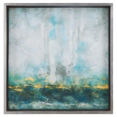 Uttermost Aqua Blue Abstract Art