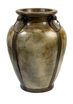 Arden Terracotta and Iron Planter
