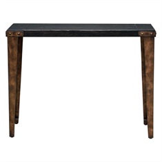 Atilo Worn Black Console Table