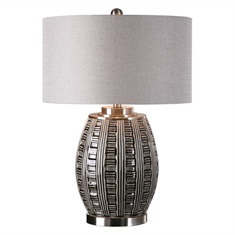 Aura Ash Black Glaze Lamp