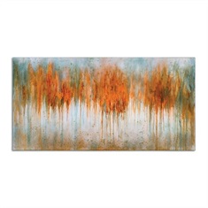 Autumn Waves Hand Painted Art
