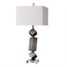Balancing Act Brushed Nickel Lamp
