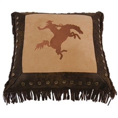 Barbwire Bronco Rider Pillow