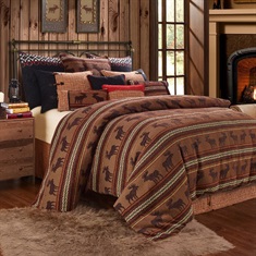 Bayfield 4 PC Moose Duvet Set, Twin