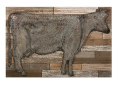 Bell Metal Cow Wall Decor