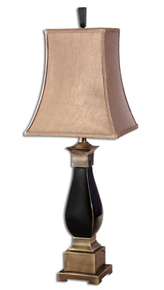 Benedict Black Glaze Table Lamp