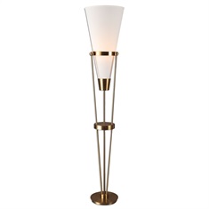 Bergolo Brushed Brass Floor Lamp