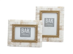 Beth Kushnick Bone Photo Frames - Set of 2