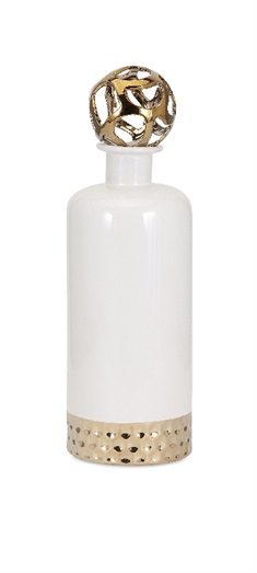 Beth Kushnick Medium Cream Ceramic Bottle