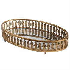 Bevan Gold Oval Tray