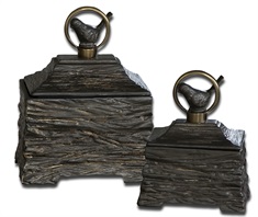Birdie Metallic Gray Boxes, Set/2