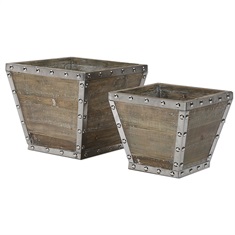 Birtle Wood Containers S/2