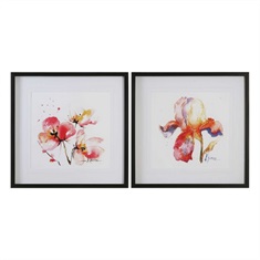 Blooms Hermanas Watercolor Prints S/2