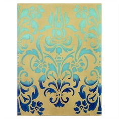 Blue Ombre Stencil Art