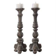 Bogdan Antique Candleholders, S/2