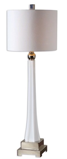 Boretto White Glass Lamp