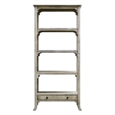 Bridgely Aged White Etagere