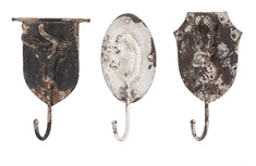 Burns Metal Animal Wall Hooks - Ast 3
