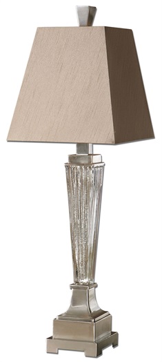 Canino Mercury Glass Pillar Table Lamp
