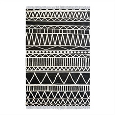 Canton Charcoal Tribal Design Rug Swatch
