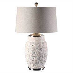Capron Textured White Ceramic Lamp