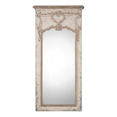 Carlazzo Antiqued White Mirror