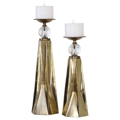 Carlino Bronze Candleholders, S/2