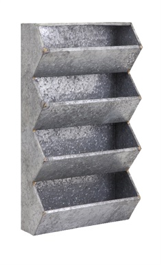 Carter Galvanized Wall Organizer