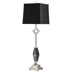 Cervasca Smoked Crystal Buffet Lamp