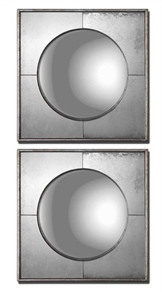 Champagne Silver Mirror Set/2