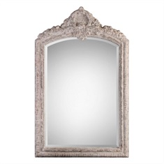 Charente Aged Ivory Arch Mirror