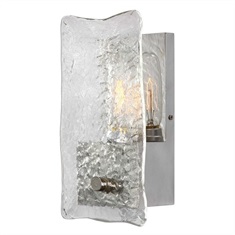 Cheminee 1 Light Textured Glass Sconce