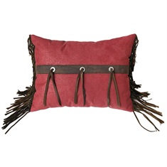 Cheyenne Red Rectangle Pillow with Conchos
