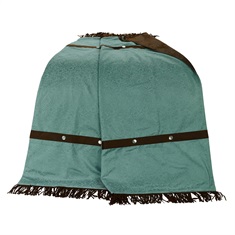 Chyenne Turquoise Faux Tooled Leather Throw