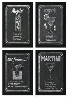 Cocktail Wall Art - Ast 4