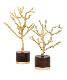 Concepts Eden Trees on Wood Base - Set of 2