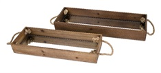 Concepts Eden Wood Decorative Trays - Set of 2